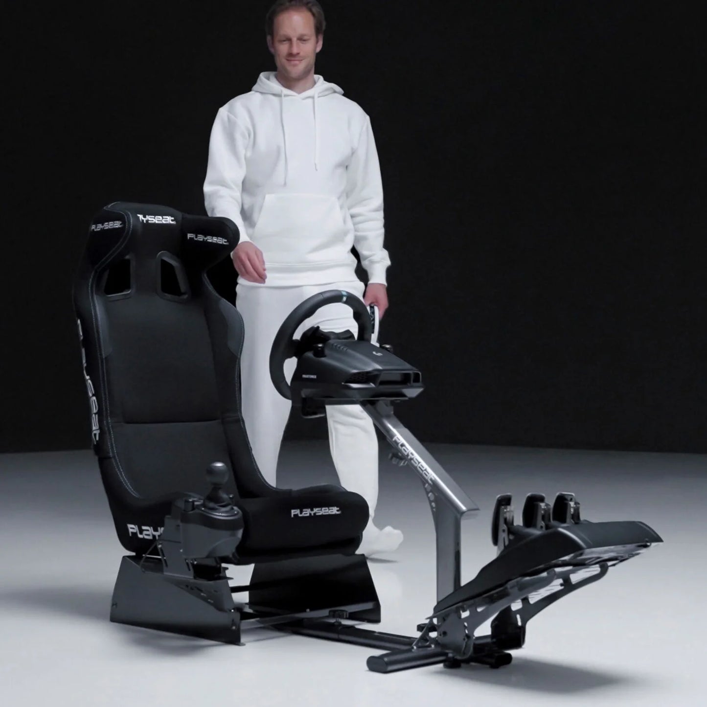 ® Evolution PRO Actifit™ Lightweight Carbon Quality Steel Racing Simulator Cockpit Video Game Chair, Black