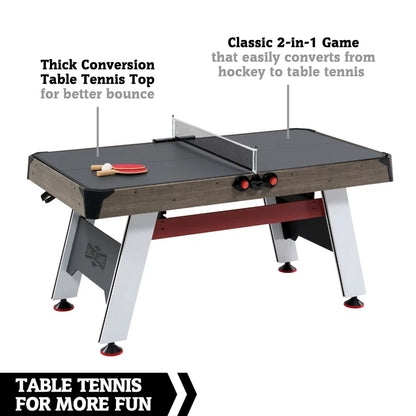 66" Air Hockey with Table Tennis Top and LED Scorer