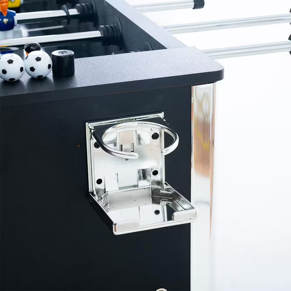 54.5 In. Foosball Table Soccer Game Table for Home Family Game Night - Includes 4 Balls and Cup Holder