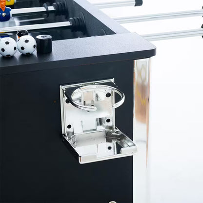 54.5 In. Foosball Table Soccer Game Table for Home Family Game Night - Includes 4 Balls and Cup Holder