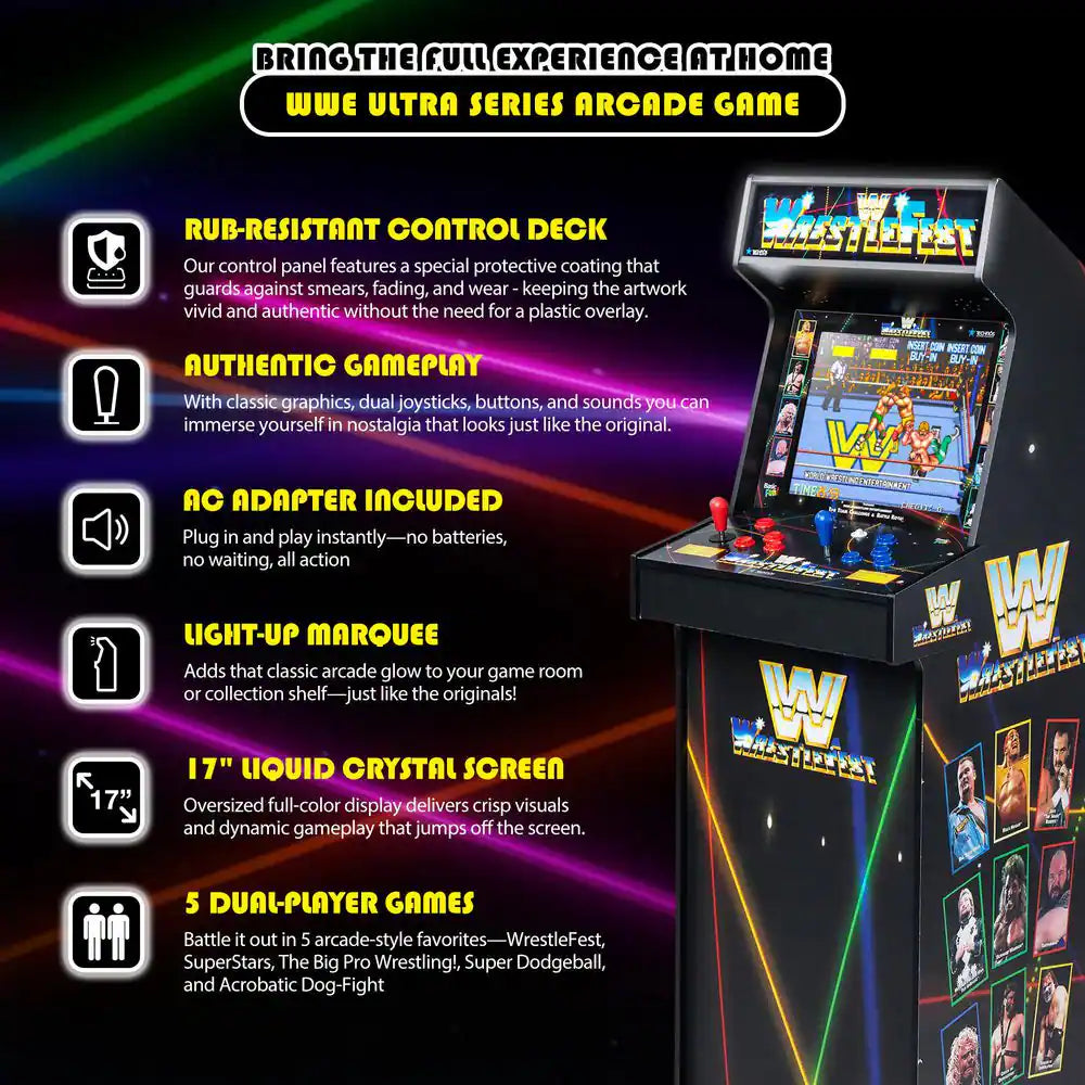 WWE Ultra Series Arcade, Home Electronic Game with 17 In. Screen
