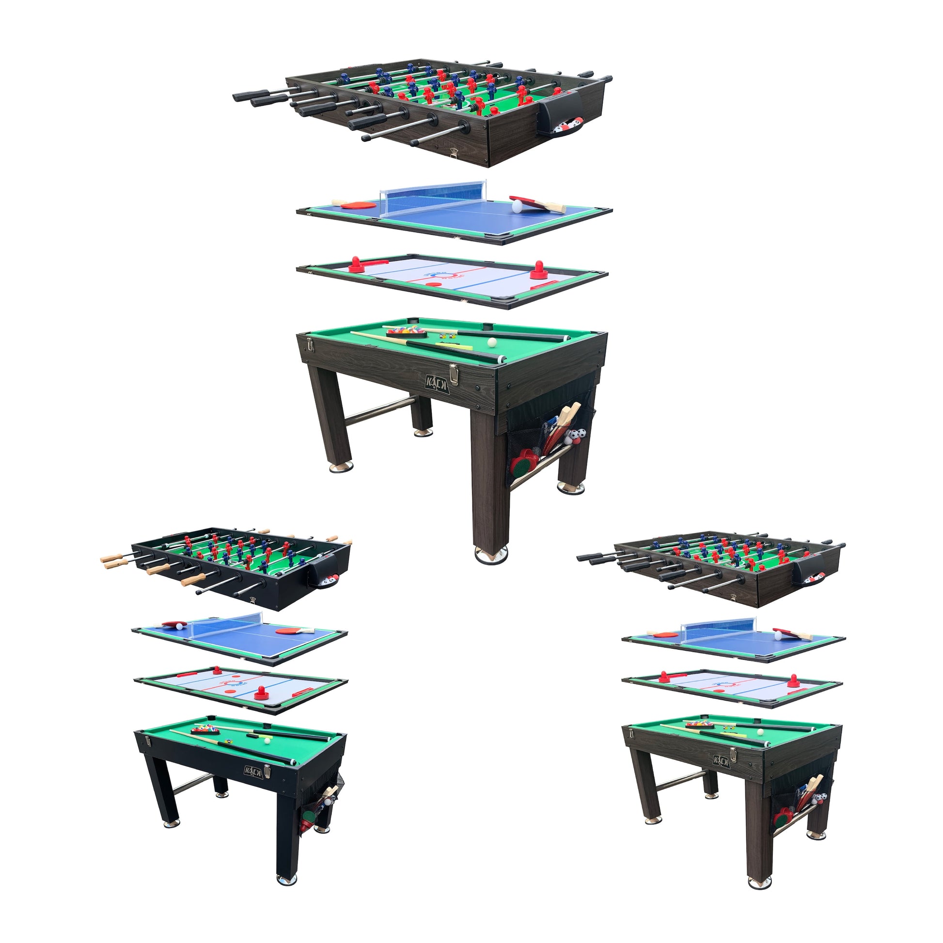 Tetrad 55" 4-In-1 Multi Game Table (Brown)