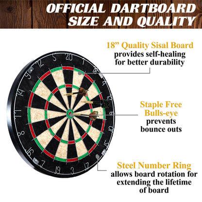 7.5 Ft Billiard Pool Table with Cue Rack, Dartboard, and Game Accessories, Burgundy, by