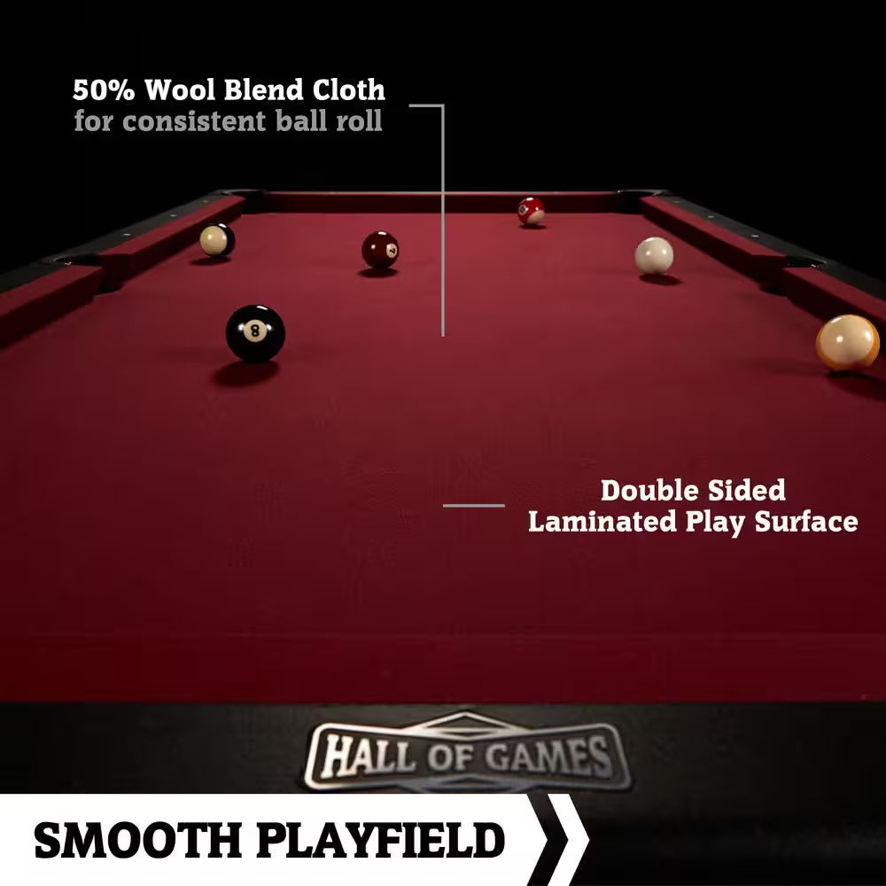 Edgewood 84 In. Pool Table with Accessories